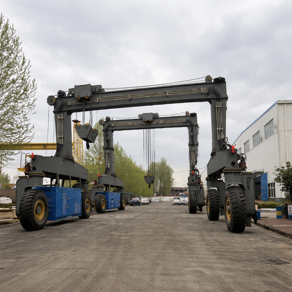 90 ton rubber tyred gantry crane to Morocoo