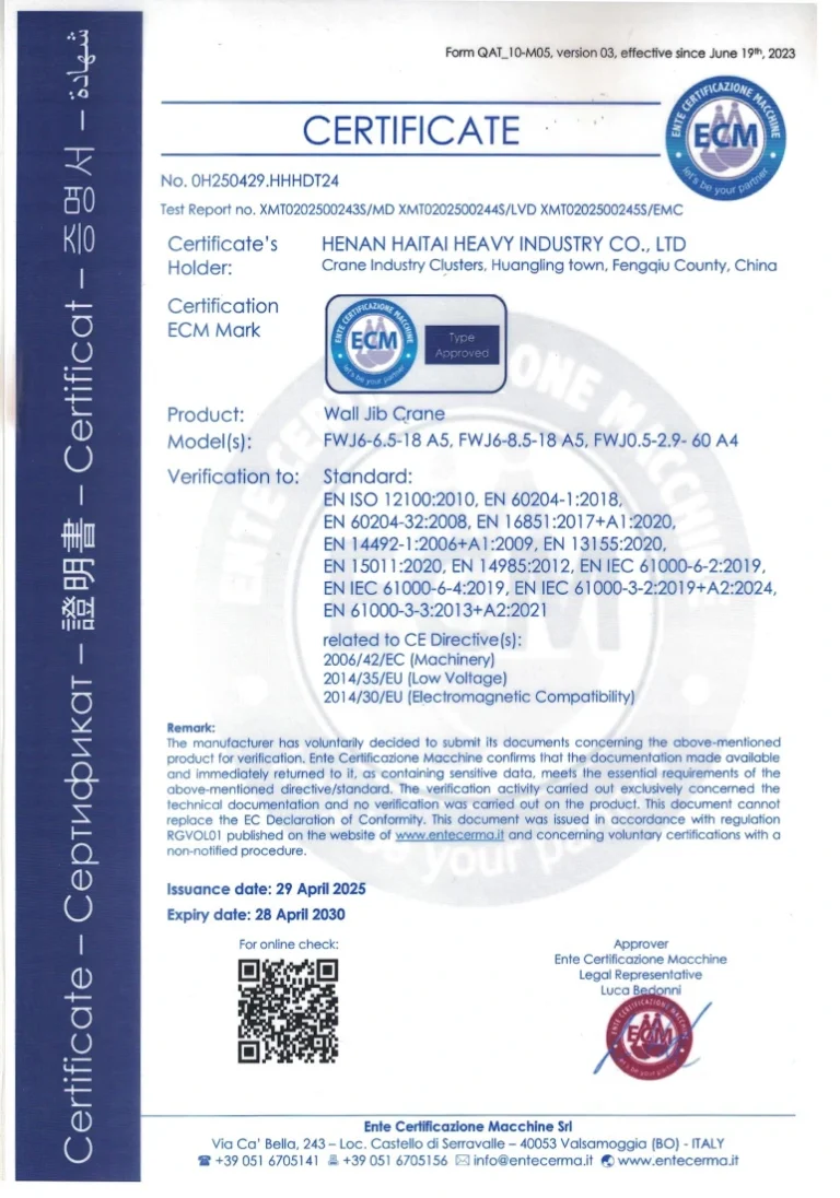 CE Certified for European Market