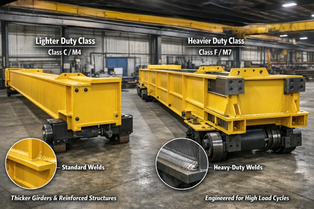 Crane Duty Class Explained Lighter Duty Class Heavier Duty Class