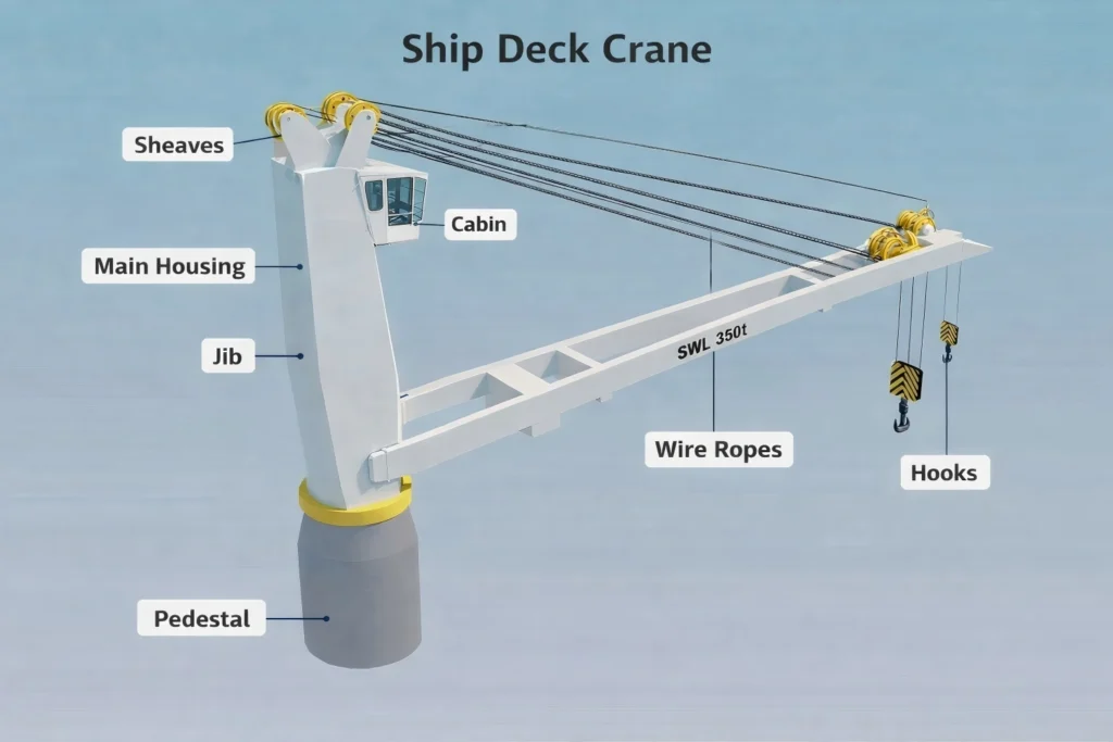 Ship Deck Crane for Cargo Handling