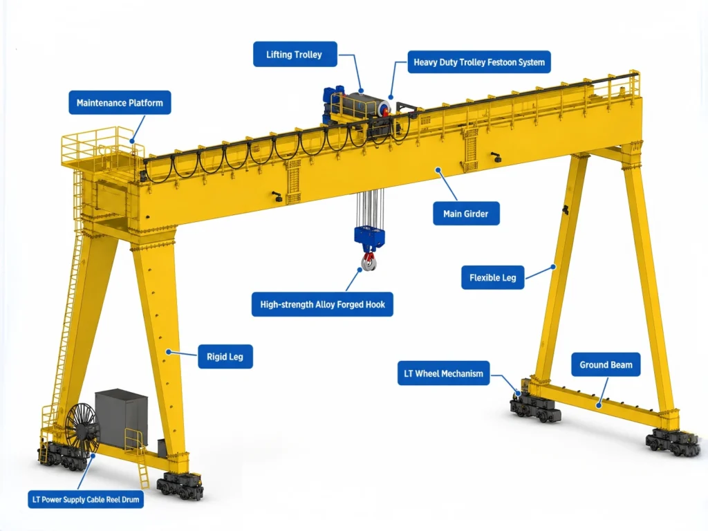 Gantry Cranes Structural Diagram