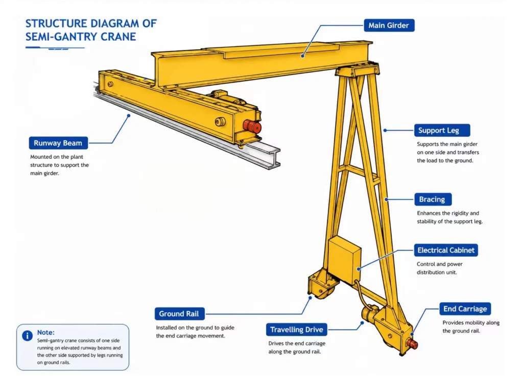STRUCTURE DIAGRAM OFSEMI-GANTRY CRANE