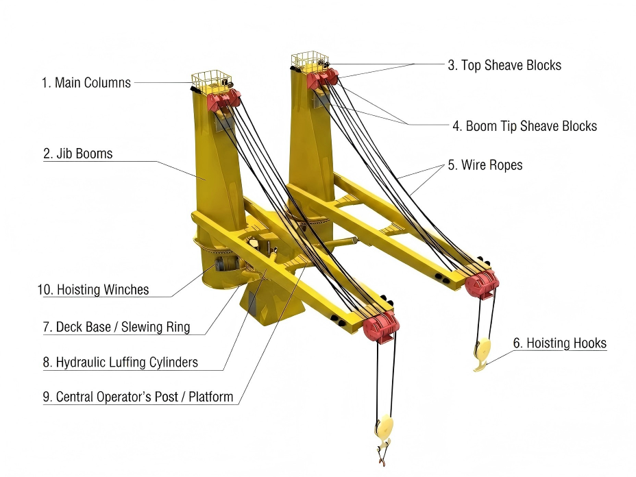 Floating Crane vs Marine Deck Crane: Which Is Right for Your Marine Project? MARINE DECK CRANE STRUCTURE
