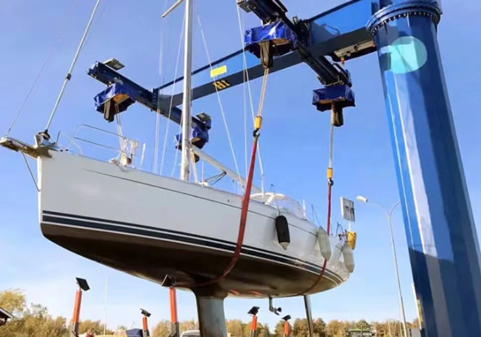 Boat Jib Crane boat jib crane hoisting equipment port dock