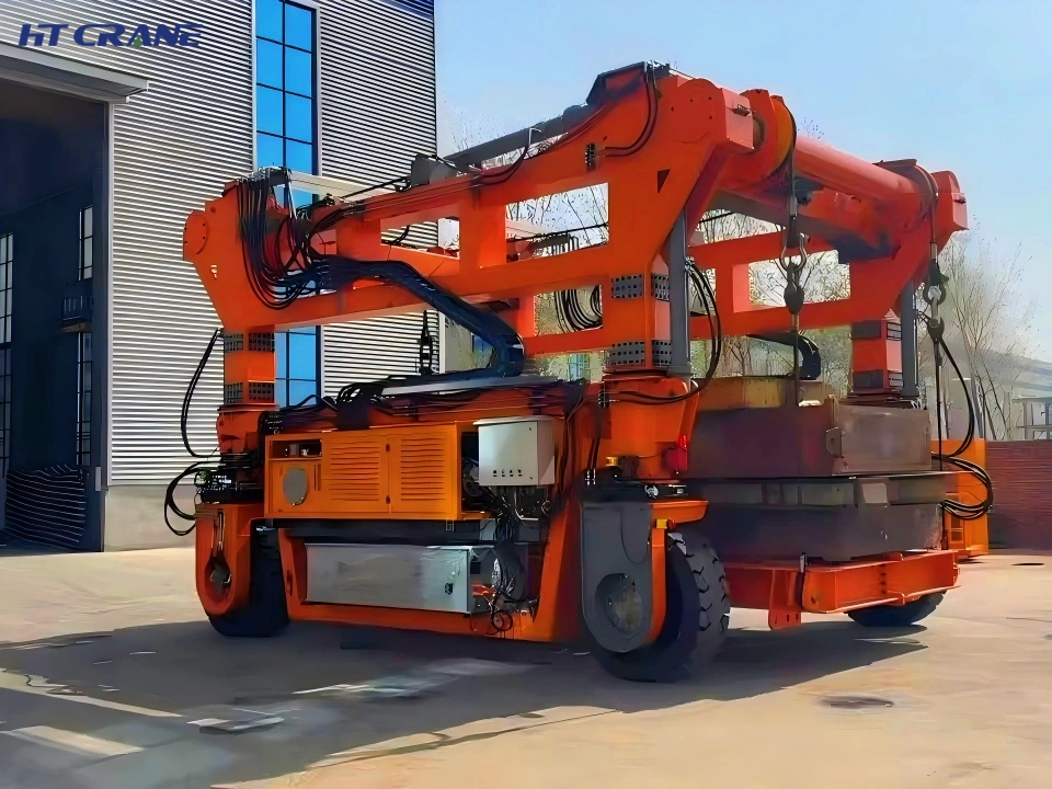 2 Sets of 60T Straddle Carriers Exported to the Netherlands for Port Container Handling electric straddle carrier 1