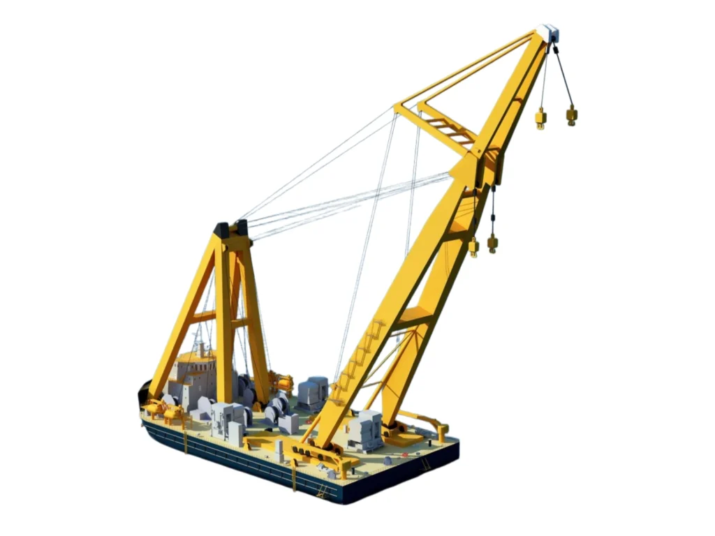 floating lifting crane structure