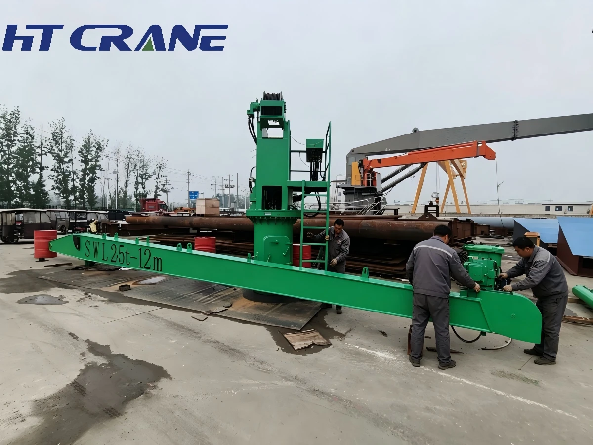 2.5t-12m marine arm crane export to maldives