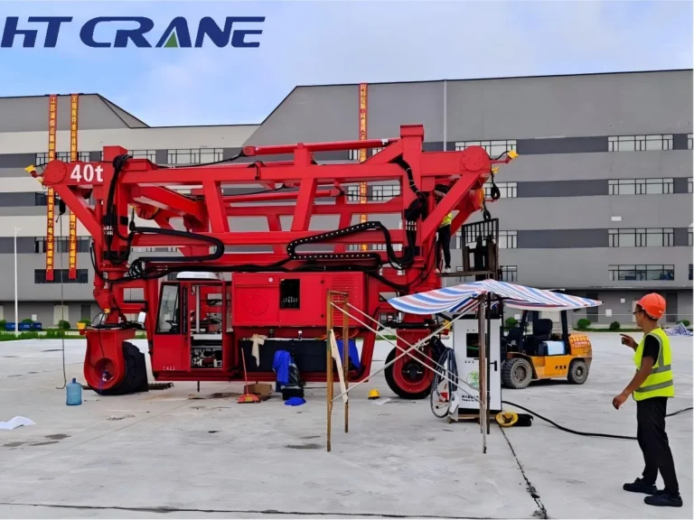 40 ton hydraulic straddle carrier exported to mongolia
