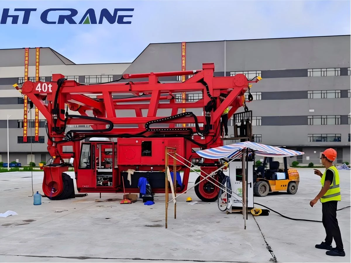 40 ton hydraulic straddle carrier exported to mongolia