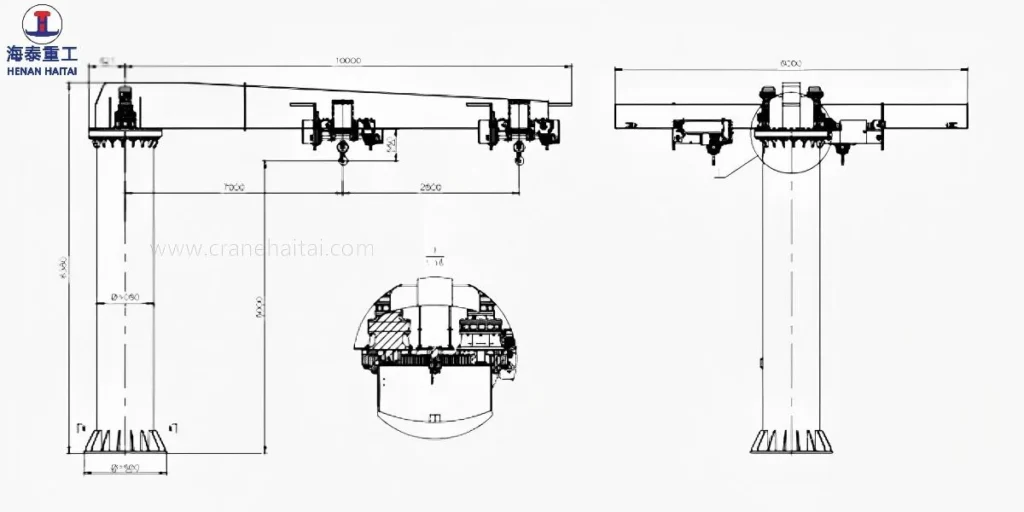 boat jib crane drawing