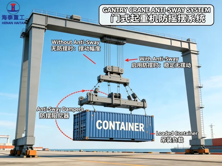 haitai gantry crane anti-sway systems 3D animation