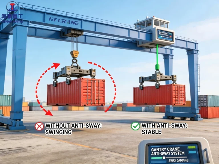 haitai gantry crane anti-sway systems 3D animation