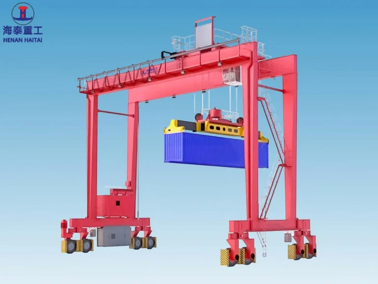Haitai RTG crane technical parameters and dimensions for railway container yards