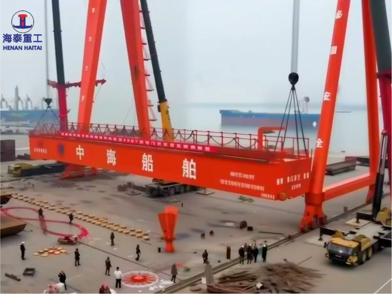 On‑site investigation for Haitai shipbuilding gantry crane, engineering team evaluates shipyard layout and ground condition