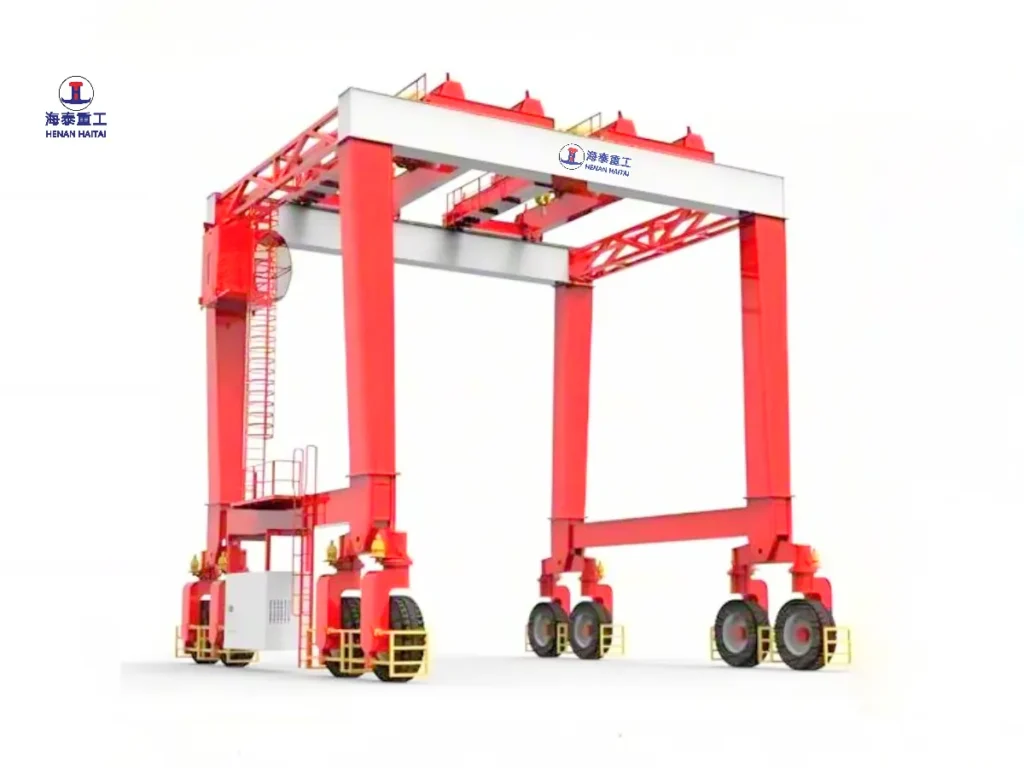 3D design illustration of the Haitai 60 ton RTG crane's structure