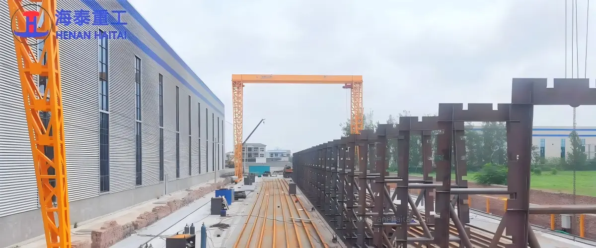 haitai crane gantry crane factory polishing