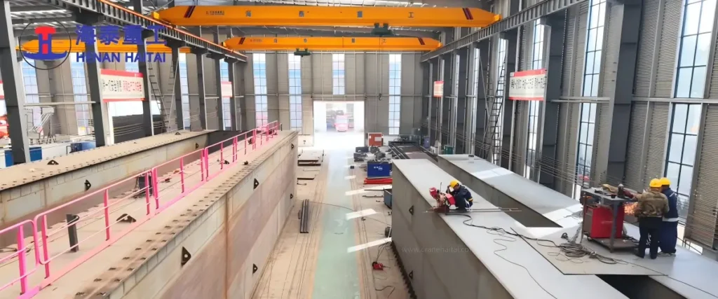 Haitai Heavy Industry manufacturing workshop for heavy‑duty shipbuilding gantry cranes