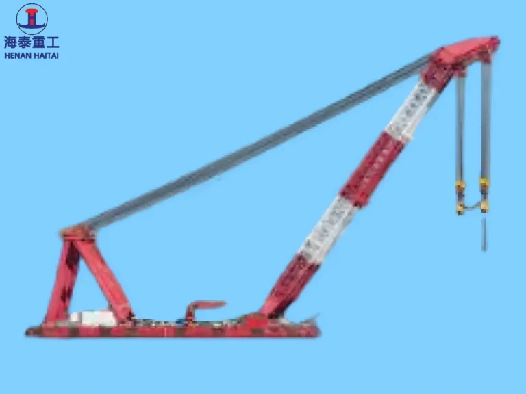 Floating crane configurations: standard lattice-boom design and heavy-duty tower-boom design for higher lifting capacity