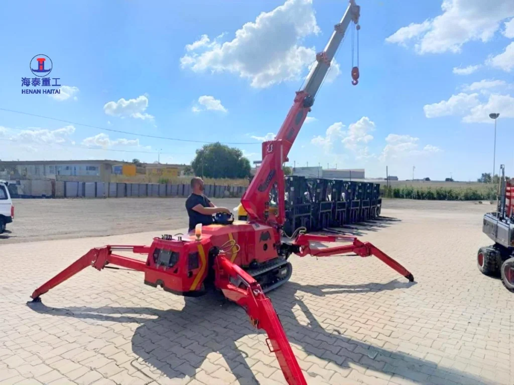 SPT299 spider crane delivered by Haitai to a Turkish forklift company, 2020
