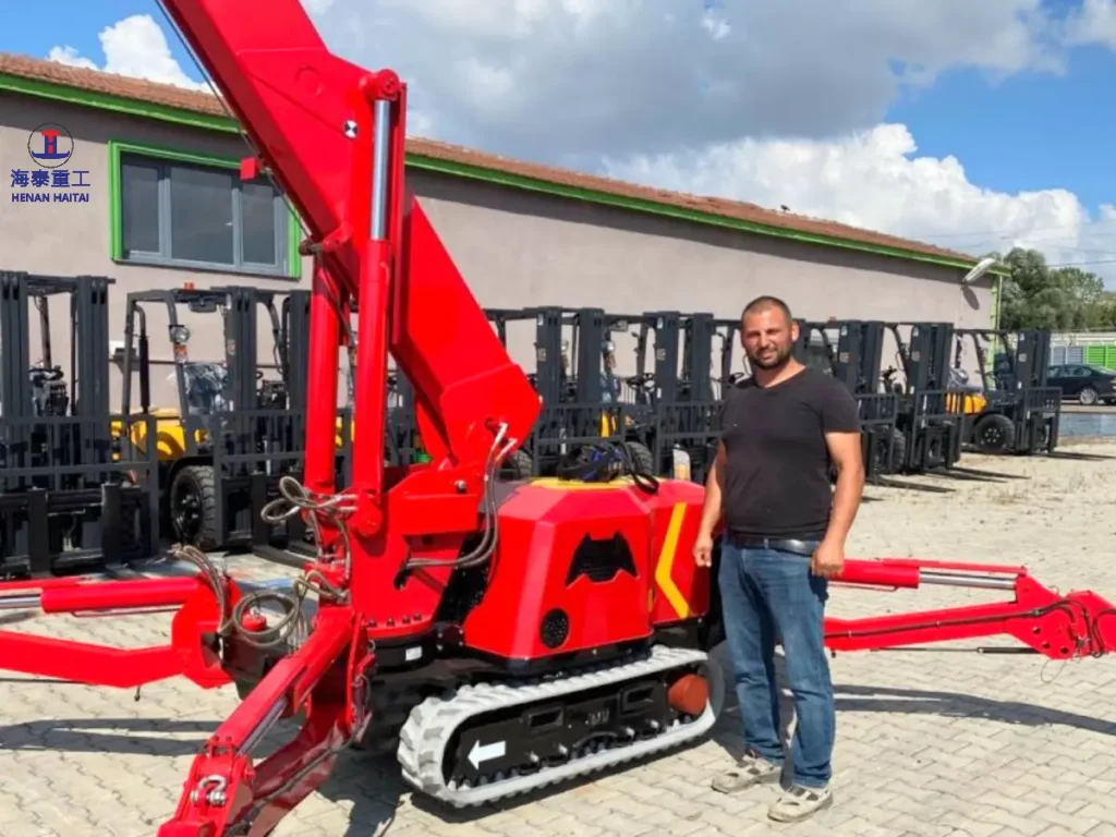 0.5 ton spt299 spider crane export to turkey in 2020