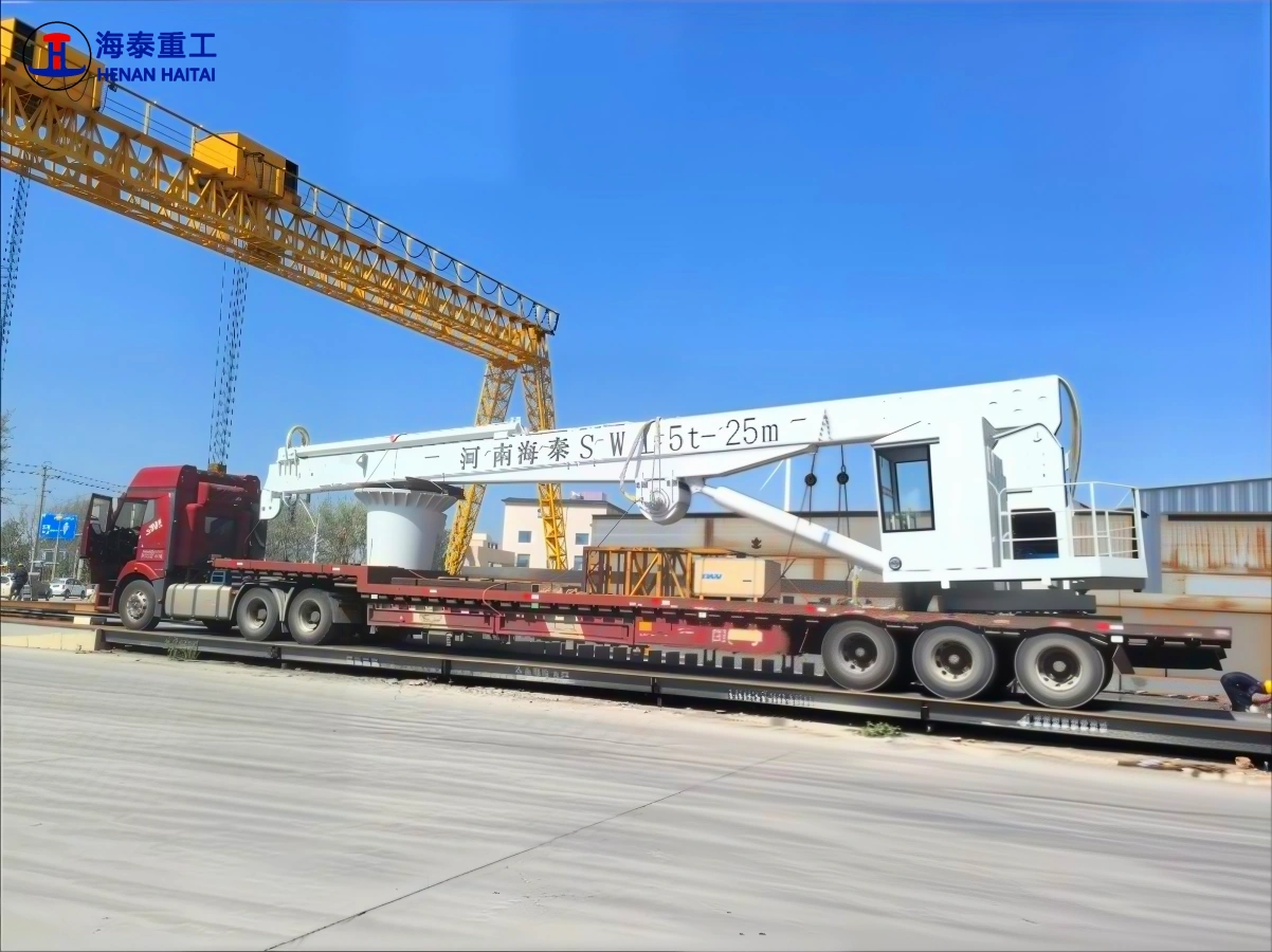 hydraulic telescopic boom marine crane